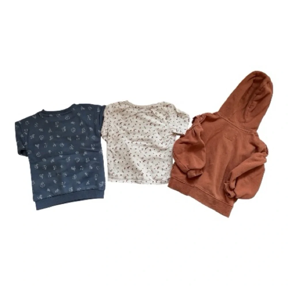 Toddler Girls Bundle 2-3T Primark & Next Sweatshirts + Floral Top | Boho Rustic